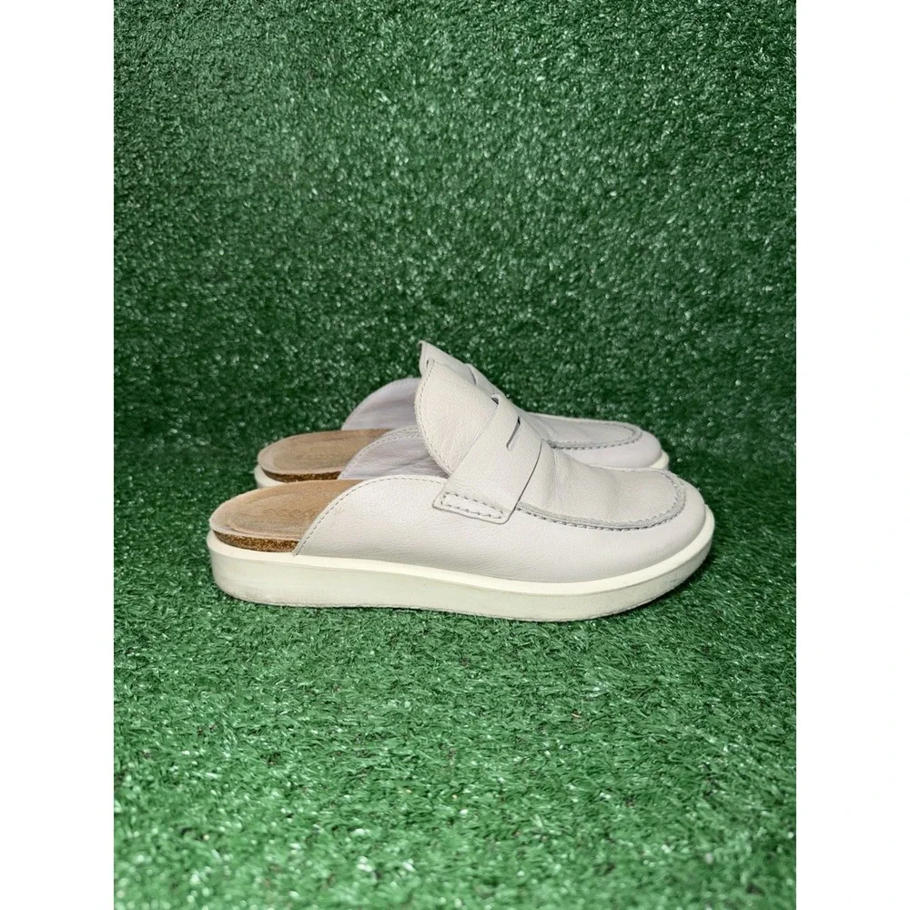 Ecco Sandals Womens Size 6-6.5 US‎ 37 EU Corksphere Leather Mules Slip On Shoes